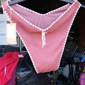 Women's Pink Bikini Bottom Size L.